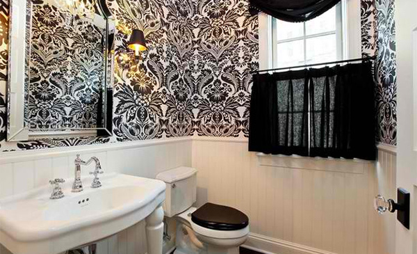 Black & White Powder Room