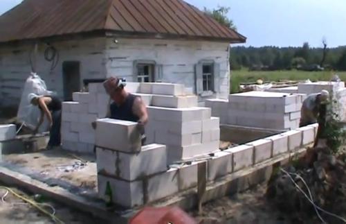 Кладка начинается с угла Кладка начинается с угла