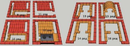 Порядовки с 9 по 16 ряд Порядовки с 9 по 16 ряд