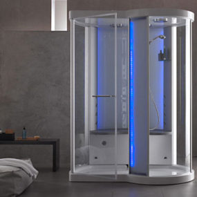 Steam Shower cabin from Albatros – the Atrium spa shower with starry roof